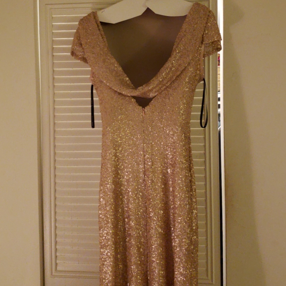 ROSE Gold Sorella Vita Sequins Bridemaid Dress - Picture 3 of 4